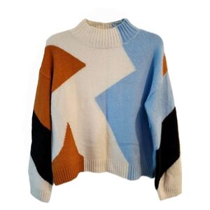 Lush Multicolor Geometric Women's Sweater